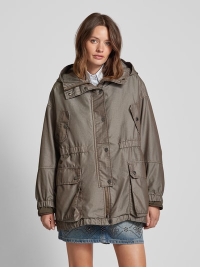 Weekend Max Mara Wendejacke in unifarbenem Design Khaki 4