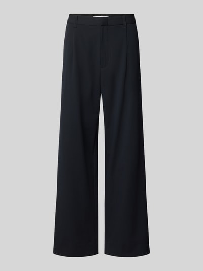Produktfoto, bandplooibroek met Achterzak van Model 'VALENTIN' van Samsøe Samsøe, Materiaalmix met viscose, wide fit, heren, donkerblauw