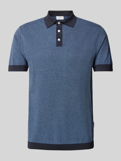 Lindbergh Slim fit poloshirt met knoopsluiting Donkerblauw - 2