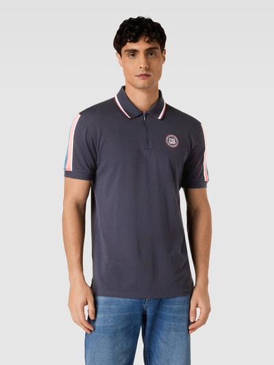 Christian Berg Men Regular Fit Poloshirt mit Label-Print Marine 4