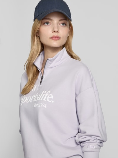 FILA Oversized sweatshirt met opstaande kraag model 'LACHY' Lila - 3