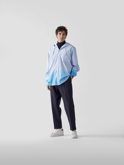 Marni Oversized Freizeithemd mit Kapuze Blau 1