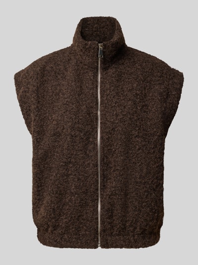 ZABAIONE Regular Fit Weste aus Teddyfell Modell 'Evelynn' Dunkelbraun 1