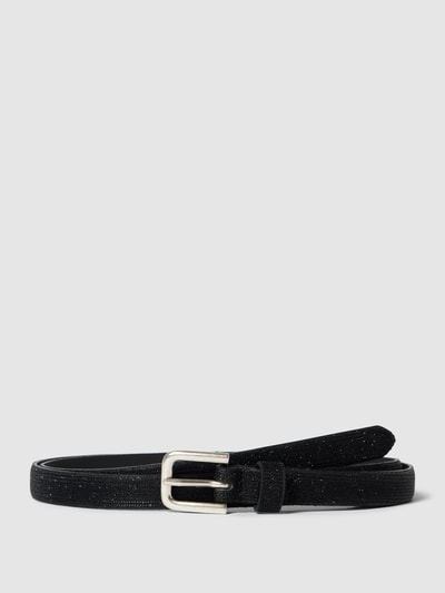 Esprit Leren riem met siergarnering, model 'GLITTER' Zwart - 1