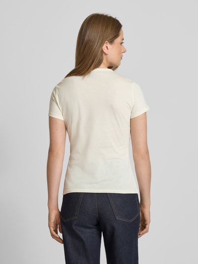 BOSS Orange Slim fit T-shirt van puur katoen Offwhite - 5