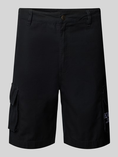 KARL KANI Regular Fit Cargoshorts mit Label-Stitching Black 2