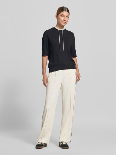 Marc Cain broek met elastische band en galonstrepen Offwhite - 1