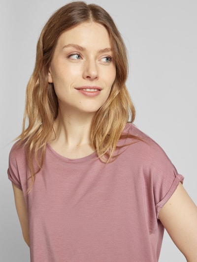 Vero Moda Regular Fit T-Shirt aus Lyocell-Mix Modell 'AVA' Rosa 3