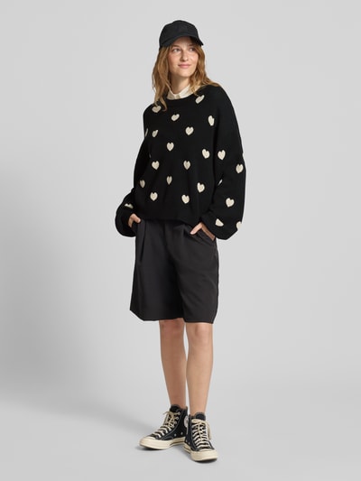 Noisy May Strickpullover mit Puffärmeln Modell 'CHARLOTT' Black 1