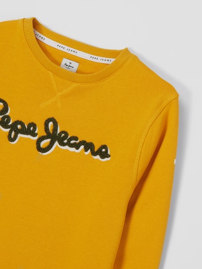 Pepe Jeans Sweatshirt mit Logo-Stickerei  Senfgelb 2