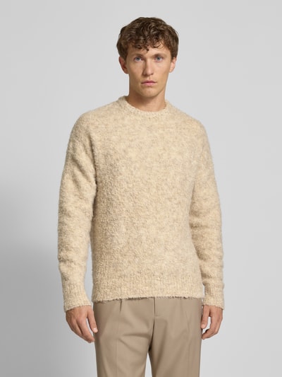 JAKE*S STUDIO MEN Strickpullover mit Strukturmuster Beige 4