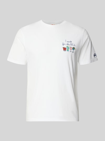 MC2 Saint Barth T-Shirt mit Stitchings Modell 'PORTOFINO' Weiss 2