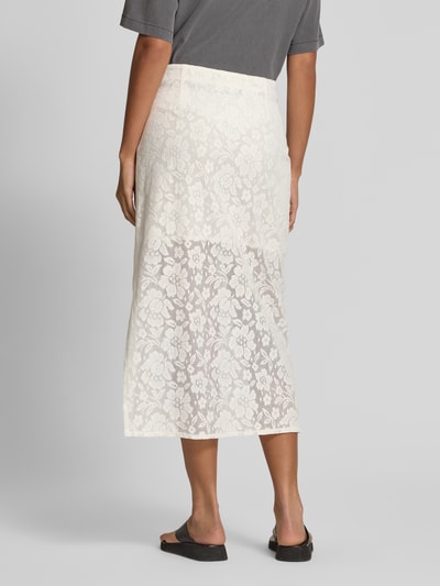 Jake*s Casual Midirok met loopsplit Offwhite - 5