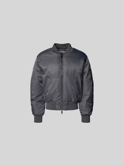 Officine Générale Bomberjacke mit Eingrifftaschen Anthrazit 2