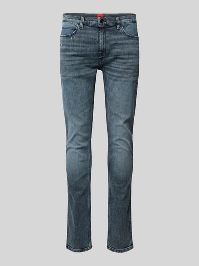 HUGO Jeansy o kroju extra slim fit z 5 kieszeniami model ‘Ash’ Jeansowy niebieski 2