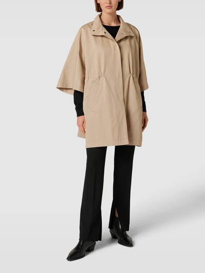 Cinque Cape met opstaande kraag, model 'JELISA' Beige - 1