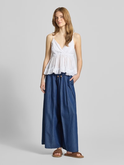 ONLY Slim Fit Top aus reiner Baumwolle Modell 'TARIA' Weiss 1