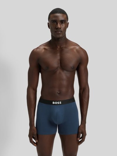 BOSS Regular fit broek van katoenmix Blauw - 3