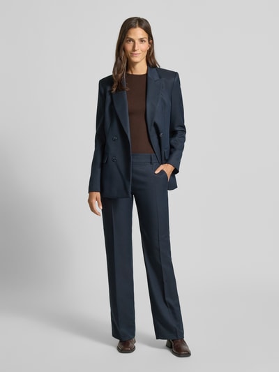 Jake*s Collection Spodnie do garnituru o kroju regular fit z fakturowanym wzorem Ciemnoniebieski 1