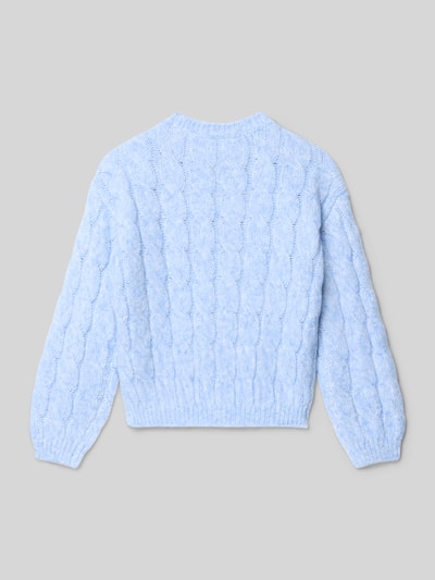 s.Oliver RED LABEL Loose Fit Strickpullover mit Zopfmuster Bleu 3