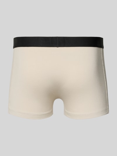 Produktfoto, Trunks aus Baumwoll-Mix im 3er-Pack von BOSS, Optik: Unifarben in Beige, Passform: Skinny-Fit, elastischer Label-Bund, Materialverarbeitung: Stretch