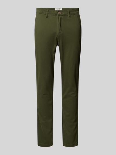 Jack & Jones Regular Fit Chino mit Stretch-Anteil Modell 'MARCO' Dunkelgruen 2