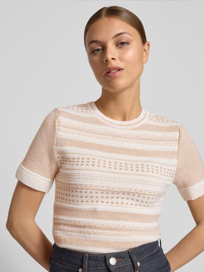 Marc Cain Strickpullover mit gerippten Abschlüssen Offwhite 3