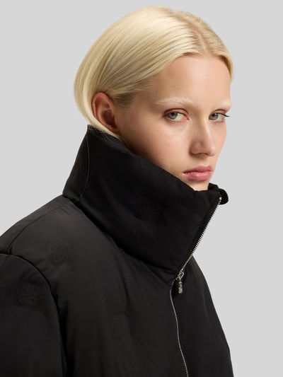 HUGO Kurtka pikowana o kroju regular fit ze stójką Czarny 3