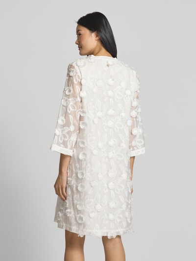 JOOP! Knielanges Kleid mit Taillengürtel Modell 'Delina' Offwhite 5