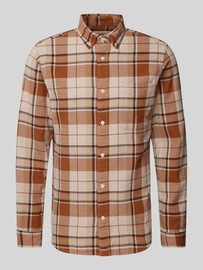 Jack & Jones Premium Regular Fit Freizeithemd mit Button-Down-Kragen Modell 'BLUBROOK' Cognac 2