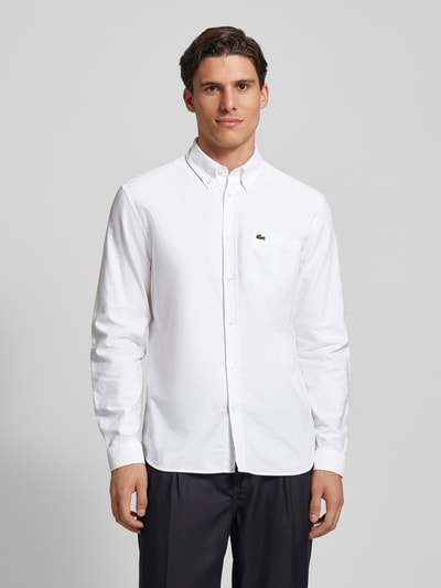 Lacoste Regular fit vrijetijdsoverhemd met logopatch Wit - 4