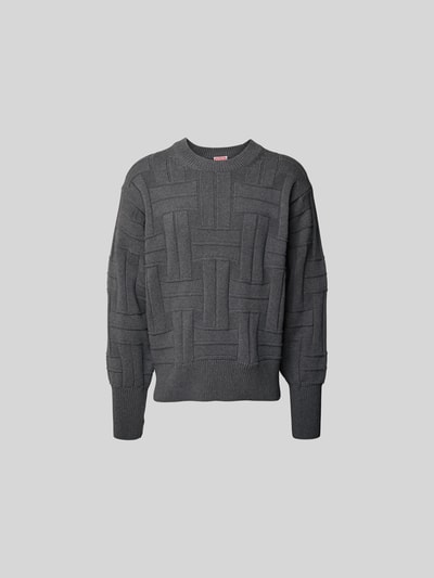 Kenzo Pullover in Strick-Optik Dunkelgrau 2