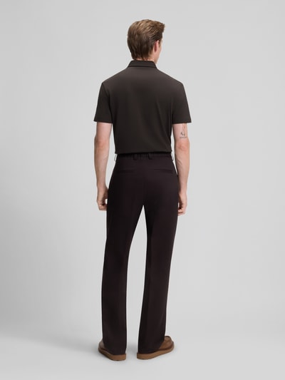 BOSS Regular Fit Poloshirt aus Baumwolle-Seiden-Mix Modell 'PARRIS' - BECKHAM x BOSS Dunkelbraun 5