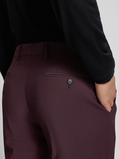 Pierre Cardin Pantalon van scheerwolmix, model 'Ryan' Bordeaux - 3