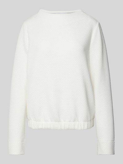 OPUS Sweatshirt mit Viskose-Anteil und Stehkragen Modell 'Gasdina' Offwhite 2