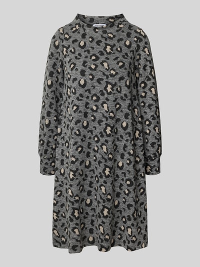 More & More Knielanges Jerseykleid im Allover-Look Anthrazit 2