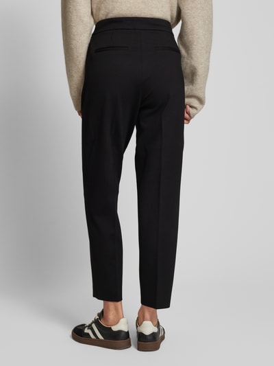 Jake*s Collection Regular fit stoffen broek met persplooien Zwart - 5