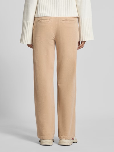 Lanius Spodnie sztruksowe z szeroką nogawką i zapięciem na guzik i zamek błyskawiczny model ‘MARLENE’ Beżowy 5
