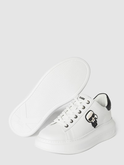 Karl Lagerfeld Sneakers van leer, model 'Kapri' Offwhite - 6