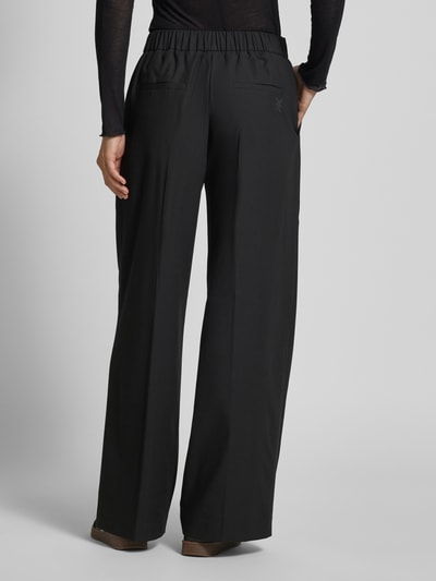 Karo Kauer Wide leg stoffen broek met persplooien Zwart - 5