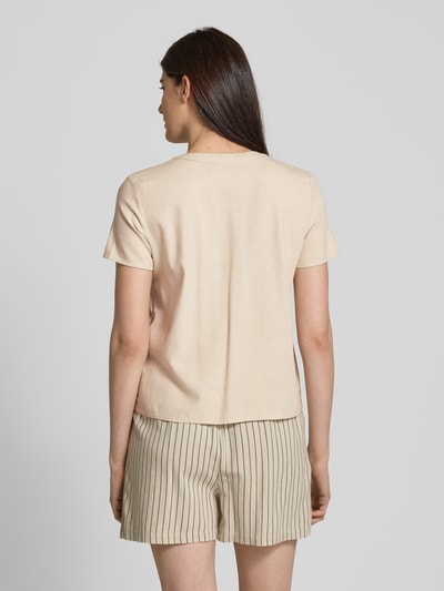 Vero Moda Tunika o kroju regular fit z mieszanki wiskozy i lnu model ‘MYMILO’ Piaskowy 5