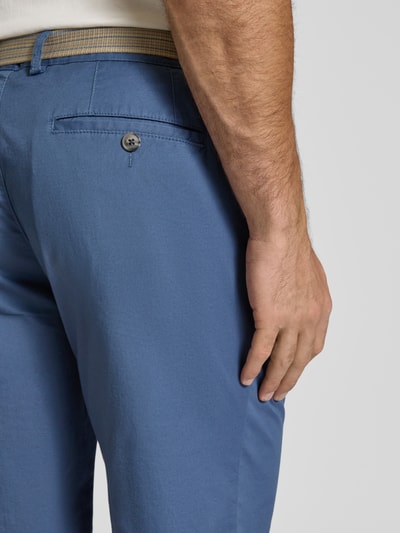 Christian Berg Men Regular fit bermuda met riem Oceaanblauw - 3