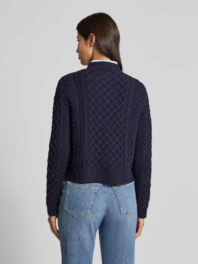 Weekend Max Mara Regular fit gebreid jack van zuivere wol, model 'ABITO' Marineblauw - 5