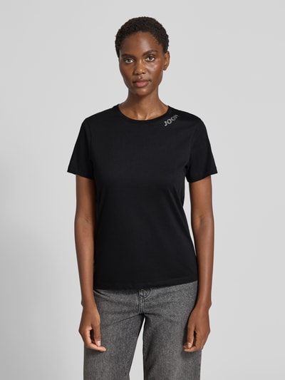 JOOP! T-shirt z detalem z logo model ‘Tori’ Czarny 4