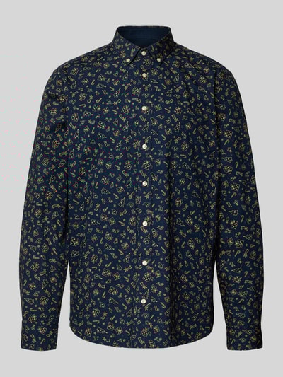 Montego Regular Fit Freizeithemd mit Weihnachtsmotiv Marine 2