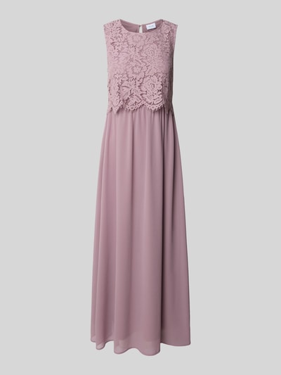 Vila Maxikleid mit Spitze und Cut Out im Rücken Mauve 2