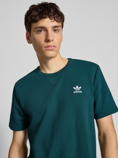 adidas Originals T-shirt met labelstitching Donkergroen - 3