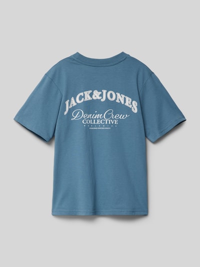 Jack & Jones T-Shirt mit Label-Print Rauchblau 3