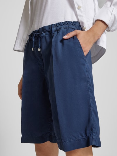 Brax Regular fit stoffen broek met persplooien, model 'Maine' Marineblauw - 3