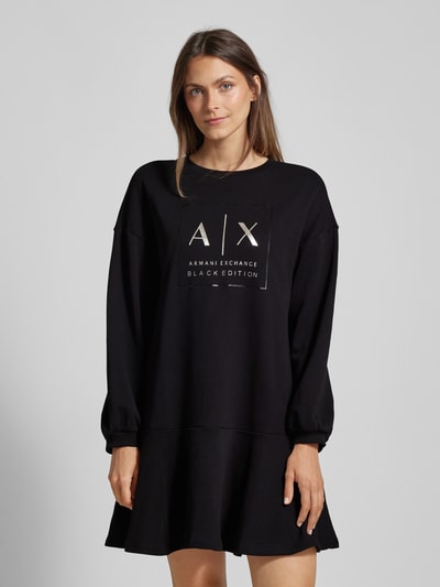 ARMANI EXCHANGE Sweatkleid mit Label-Print Black 4